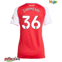 Camiseta Arsenal Martin Zubimendi #36 Primera Equipación para mujer 2025-26 manga corta